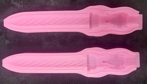 Pink Silicone Mold for Making Decorative Twisted Candle, Flexible Silicone Material, for Gypsum, Resin, Wax Craft mold