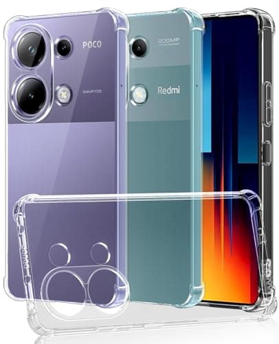 SineOrdo Mobile Phone Case for Xiaomi Poco M6 Pro 4G & Redmi Note 13 Pro 4G Clear, Protective Case for Poco M6 Pro 4G & Redmi Note 13 Pro 4G Ultra Thin with Drop-proof Corners Silicone TPU Case Cellular phone case