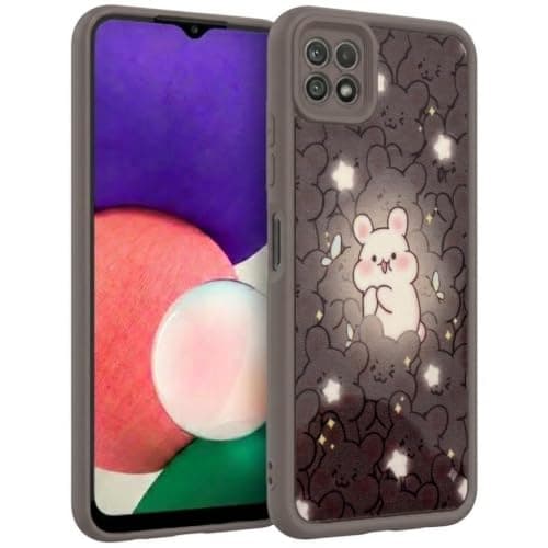 For Samsung Galaxy A22 5G Stylish Printed Soft TPU Shockproof Case, Raised Camera Edges, Slim Fit Protective Cover, Design 9 Cellular phone case
