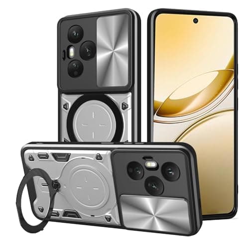 GOLDEN MASK Compatible With Honor 400 Pro Armored Camera Shield Cover Camera Lend Protection, Built-in 360° (Silver) Cellular phone case