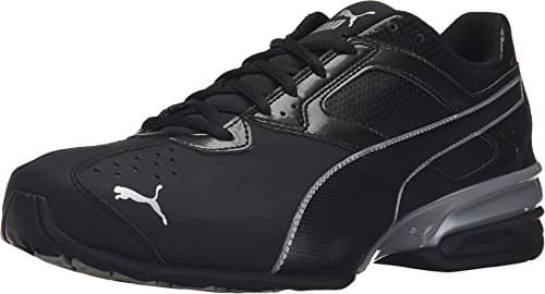 PUMA Tazon 6 Sneaker for men, First Mile Black-Silver, 48.5 EU Shoes