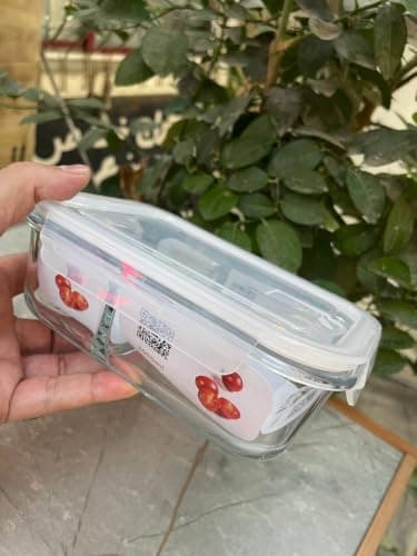 Generic Divider Glass fridge container,1 liter, .am