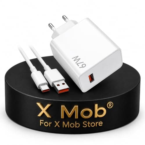 XMob Original Dual Charger (67W with 1m USB-C Cable Compatible with Xiaomi 11/11 Ultra/12 Ultra) Charging adapter