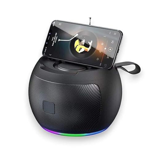 Speaker HR-216 Wireless Portable Bluetooth Support Usb Stereo, Micro SD, FM Radio And AUX power that delivers Portable Outdoor Speaker 1200mAh Solar Charger Wireless Speaker high/quality sound (Black)