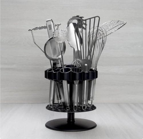 Generic Kitchen Utensil Organiser Stand, Rotating Dispensing Rack for Cooking Spoons and Ladles, 21 cm, .ar Storage rack