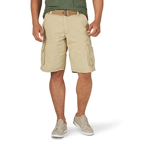 LEE Men's Dungarees New Belted Wyoming Cargo Short, Buff, 30