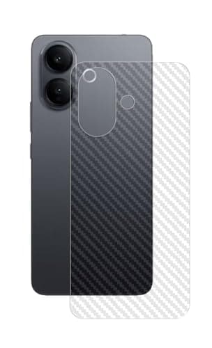 ARROWS Back Protector sticker for Vivo V60 Lite 5G, 3D Carbon Fiber Skin, Transparent, Ultra-Thin, Scratch-Resistant, Fingerprint-Proof,Back Protective Film (Not A Glass) Electronic device skin