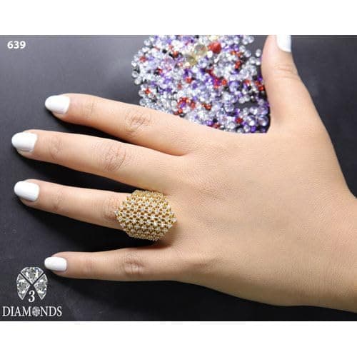 3 Diamonds 3370159539233 Wedding Ring For Women Gold Plated