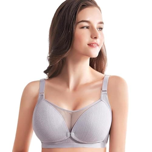 Women Nursing Maternity Feeding Front Open Button Bra