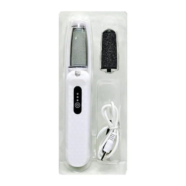 Electric Foot File, Rechargeable, Waterproof Hard Skin Remover with 2 Rollers and LED Light for Foot and Heel