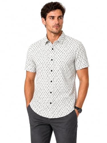 Palm Pattern Short Sleeves Shirt – White | Shirt