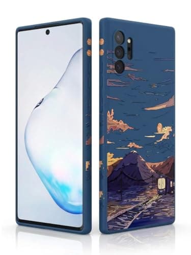 Case Compatible with Samsung Galaxy Note 10 Plus - Ultra HD Long Lasting UV Printing Design on Back and Sides - Matte Surface Anti-Fingerprint (Mountain Home at Sunset) Cellular phone case