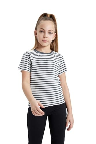 DeFacto Girls Slim Fit Short Sleeve B6692A8 Short Sleeve Body (pack of 1) Shirt