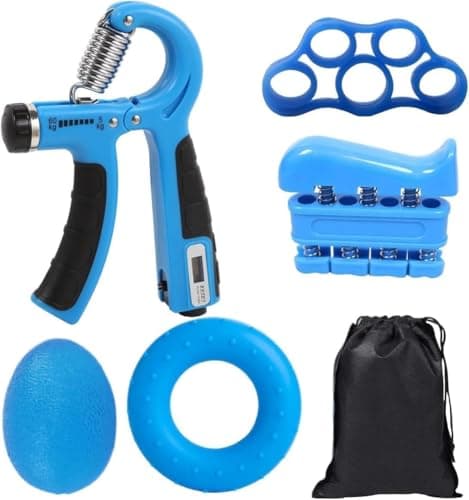 Hand Grip Exerciser Set 5 Pcs Adjustable Gripper Forearm Strengthener Finger Trainer Wrist Workout Tools Strength Recovery Kit