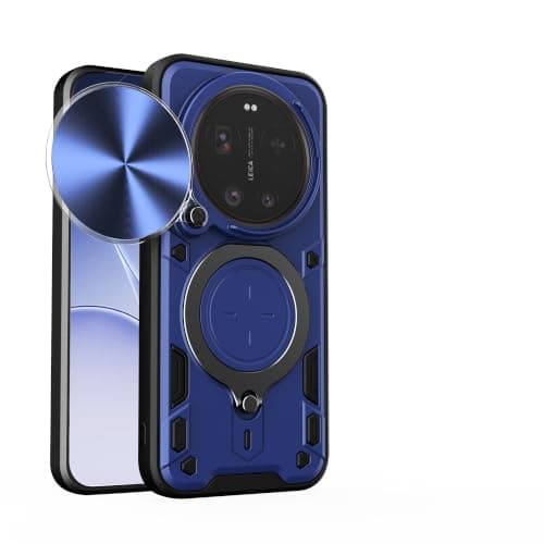 GOLDEN MASK Compatible With Xiaomi 17 Ultra Armored Camera Shield Cover Camera Lend Protection, Built-in 360° (Blue) Cellular phone case