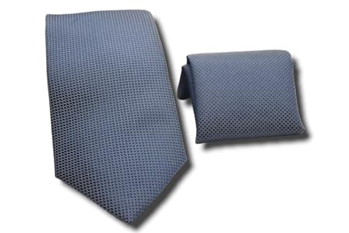 Marco Capelli Microfiber Necktie With Napkin Box For Men Dark Navy T57