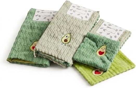 Avocado Design Kitchen Towel Set of 4 30x30cm Water Absorption and Cleaning (N)