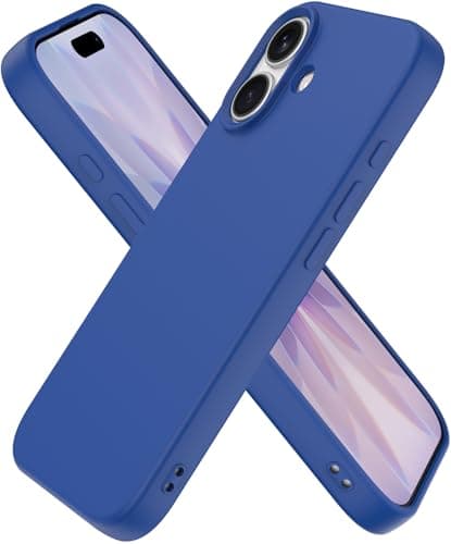 iYavvort Compatible with 17 Case, Shockproof Liquid Silicone Protective Phone Case with Soft Anti-Scratch Microfiber Lining Ultra Slim Drop Protection Phone Cover (Dark Blue) Cellular phone case