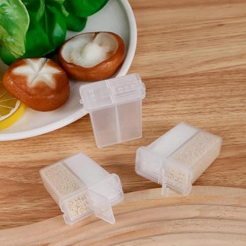 Travel Spice Container Dual Compartment Seasoning Jar Small Portable Salt and Pepper Shaker for Camping Outdoor Trips Hiking and Daily Kitchen Use Food storage container