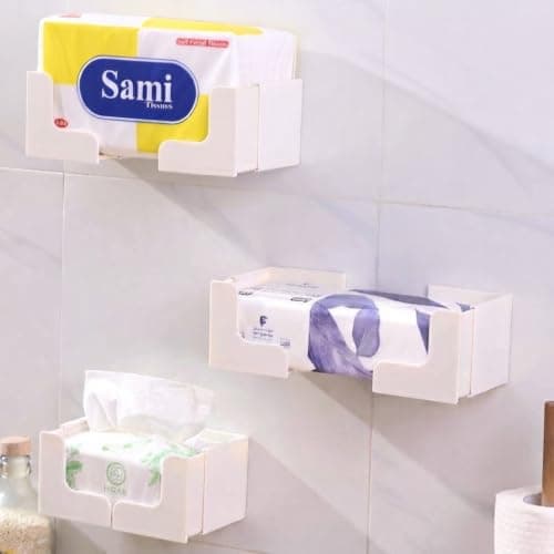 2-Pack Expandable Wall Mounted Rack Organizer for Spices Tissues Kitchen Storage rack