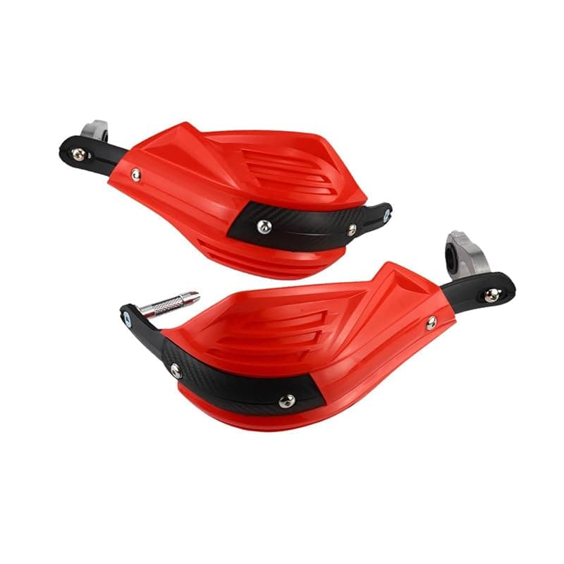 KaberTrade Universal Motorcycle Hand and Handlebar Protector - 2 Pieces - Protect Hands and Signals - Compatible with Most Bikes and Motorcycles (Red Code:10191)