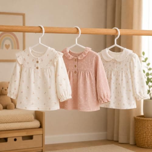 Baby Clothes Hangers 10 Pack Wardrobe Organizer Durable Lightweight Garment Holder For Infant Toddler Clothing Space Saving Closet Storage Solution Width 29 Cm Home Nursery Organization