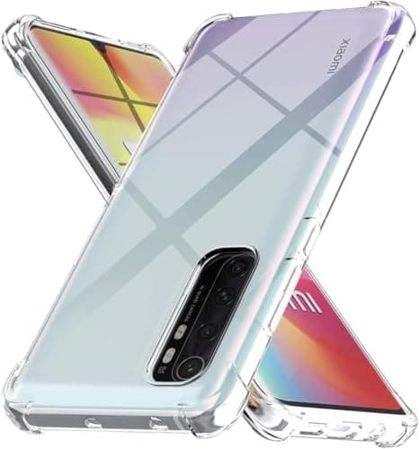(Mi Note 10 Lite) Clear Case Soft TPU Silicone Bumper with Reinforced Corner for Xiaomi Mi Note 10 Lite Cellular phone case