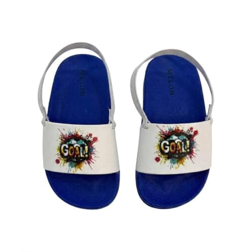 N ان Boys Kids Goal Print Slingback Slide Sandals