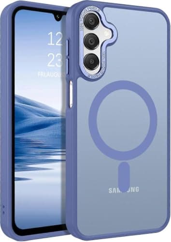 Case Cover Translucent Matte Slim Shockproof Magnetic Phone Case (Compatible with Samsung S25 FE/S26FE) Women Men Girl Boy Protective Cover (Light Blue) Cellular phone case