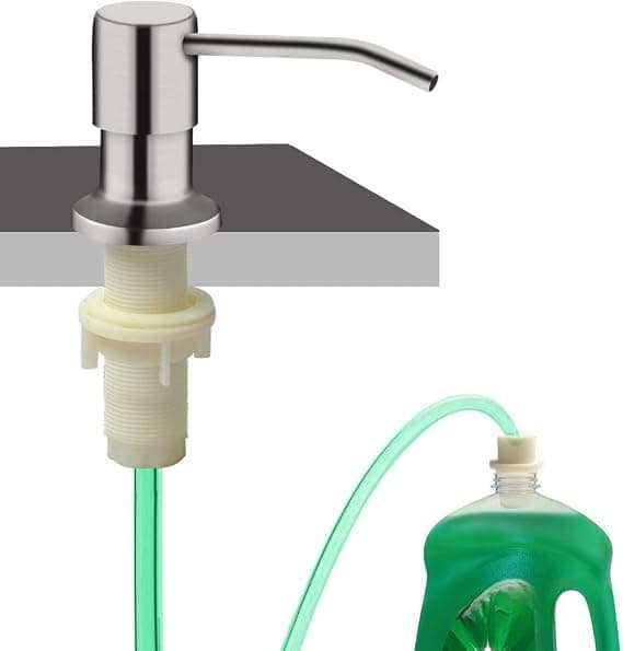 Kitchen Sink Soap Dispenser - Practical Soap Dispenser Helps Organize Sink Area and Easier to Use Cleaning Liquid (W)