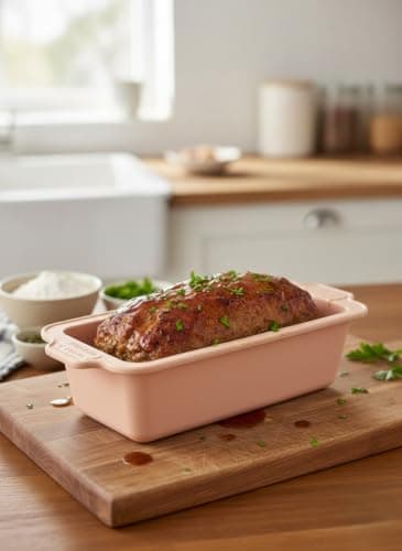 Generic Rectangular Silicone Loaf Pan, Salmon Color, 23x10cm, Non-Stick Food-Grade Material with Ribbed Base, Reinforced Side Handles. Baking pan