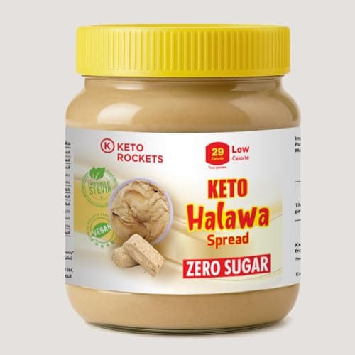 Keto Rockets Halawa Spread -Sugar-Free, Naturally Sweetened With Stevia - Keto Friendly (350g) Food