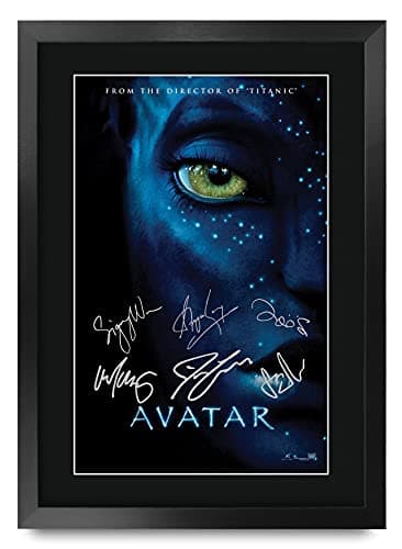 HWC Trading A3 FR Avatar Movie Poster The Cast Signed Gift FRAMED A3 Printed Autograph Film Gifts Print Photo Picture Display