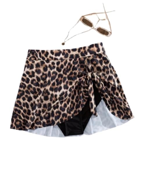 Womens One Piece Leopard Print Shorts - Sexy Beach Summer Vacation Shorts Code 7714 Swimwear