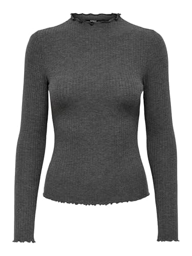 ONLY Women's Onlemma L/S High Neck Top Noos JRS T-Shirt