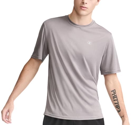 Champion Men's Core Training Tee T-Shirt, Stone Gray, L