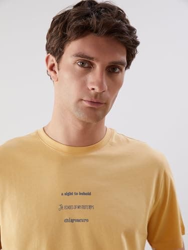 LC WAIKIKI Man Crew Neck Printed Jersey Men's T-Shirt