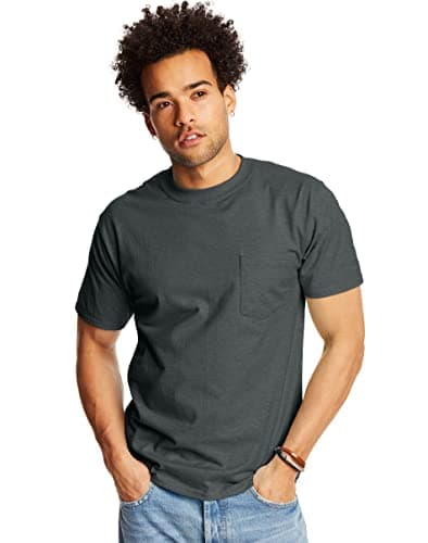 Hanes Men's Beefy Short Sleeve Pocket Tee Value Pack (2-Pack) Shirt