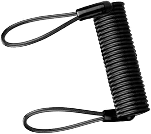 sacar Motorcycle Spring Alarm Cable, Waterproof Anti-Theft Reminder Cable, Disc Lock Security Reminder Cable for Scooter Motorcycle - Black Auto part