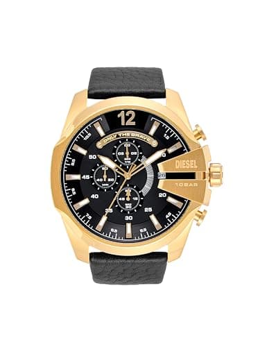 Diesel Mega Chief Stainless Steel Men's Watch with Analog or Digital Movement