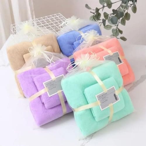 Luxury Bridal Bath Towel Set Soft Absorbent Cotton Towels for Bride