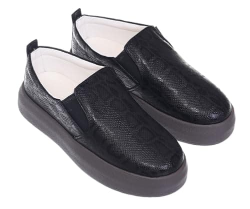 B&W womens B&W-W081-Black Sneaker Shoes