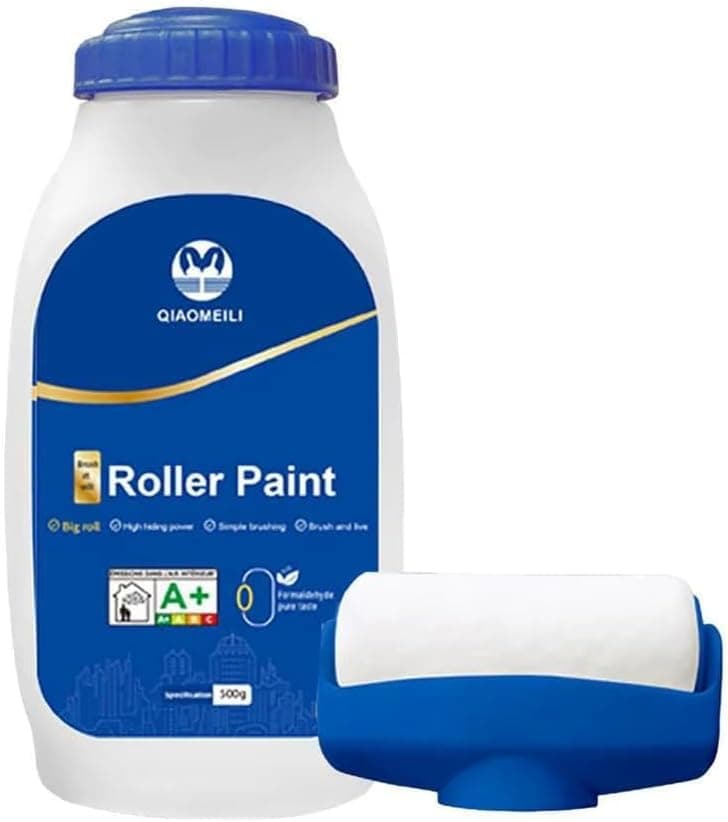 500g Wall Repair Paint Roller White Ready to Use Wall Paint for Covering Scratches Cracks and Marks on Walls Ceramic Surfaces and Home Furniture
