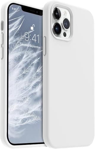 Compatible with iPhone 12 Pro Max Case, [Soft Anti-Scratch Microfiber Lining], Liquid Silicone Case Gel Rubber Shockproof Drop Protection Phone Case for 12 Pro Max (White) Cellular phone case