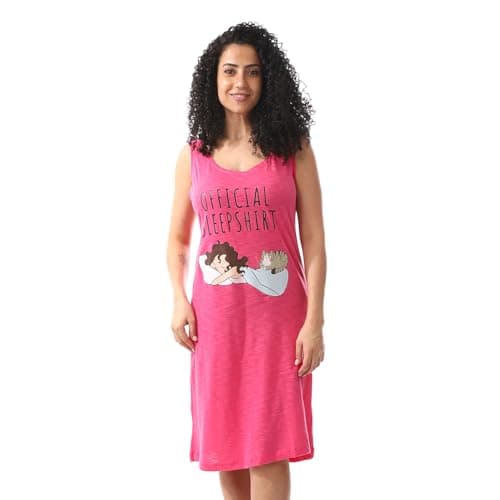 Andora Womens Sleeveless Comfy Printed Night Shirt Nightgown nightshirt