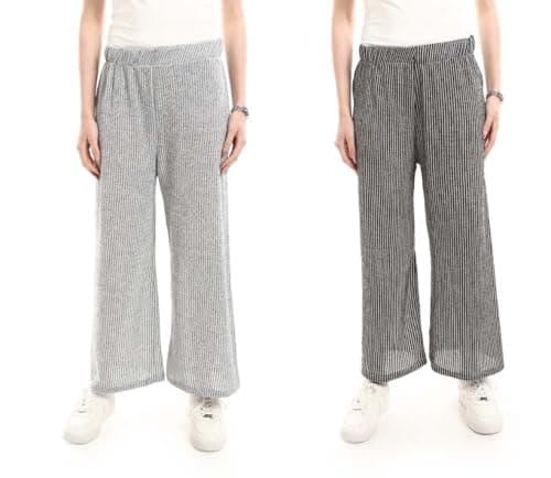 Red Circle Womens Bundle of 2 Comfortable Elastic Waist Summer Lounge Pants Bundle of 2 Comfortable Elastic Waist Summer Lounge Pants Outerwear