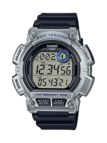Casio men's quartz sport watch with resin strap, black, 24 (model: ws-2100h-1a2vcf)