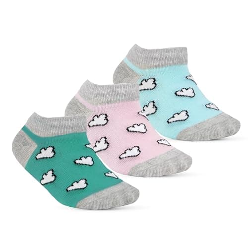 STITCH Unisex Kids Pack of 3 Lycra Ankle Printed Socks