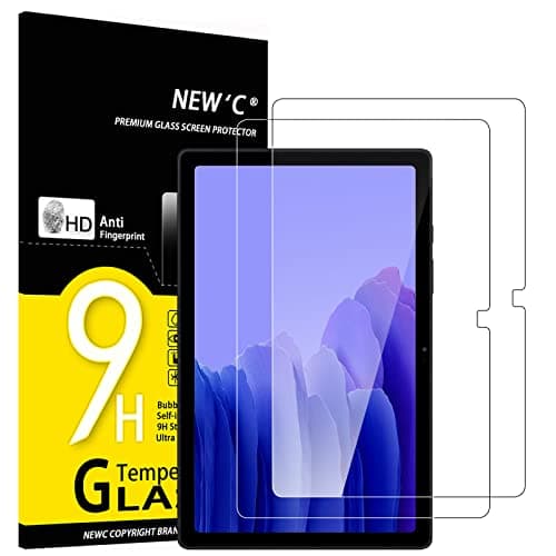NEW'C Tempered Glass for Samsung Galaxy Tab A7 2020 SM-T500/T505/T507 | Pack of 2, Transparent, 10.4 Inch, 9H Hardness, Anti-Scratch, Bubble Free, Oleophobic, Screen Protector