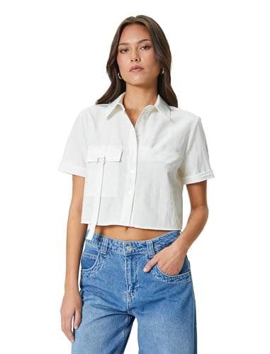 KOTON Womens SHIRTS SS WOVEN TOPS (pack of 1)